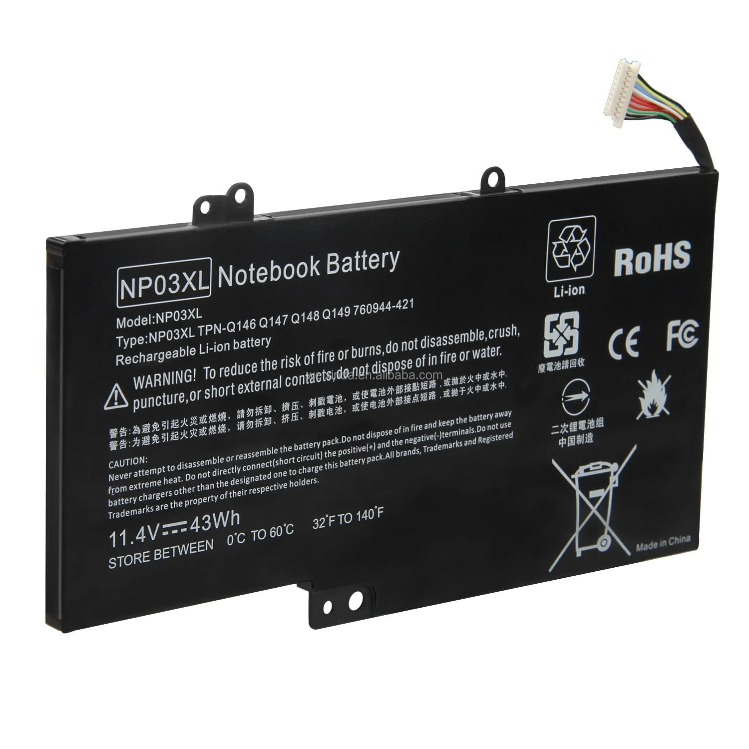 Genuine Original NP03XL Battery For HP Pavilion X360 13-A010DX HSTNN-LB6L 43WH Laptop Battery