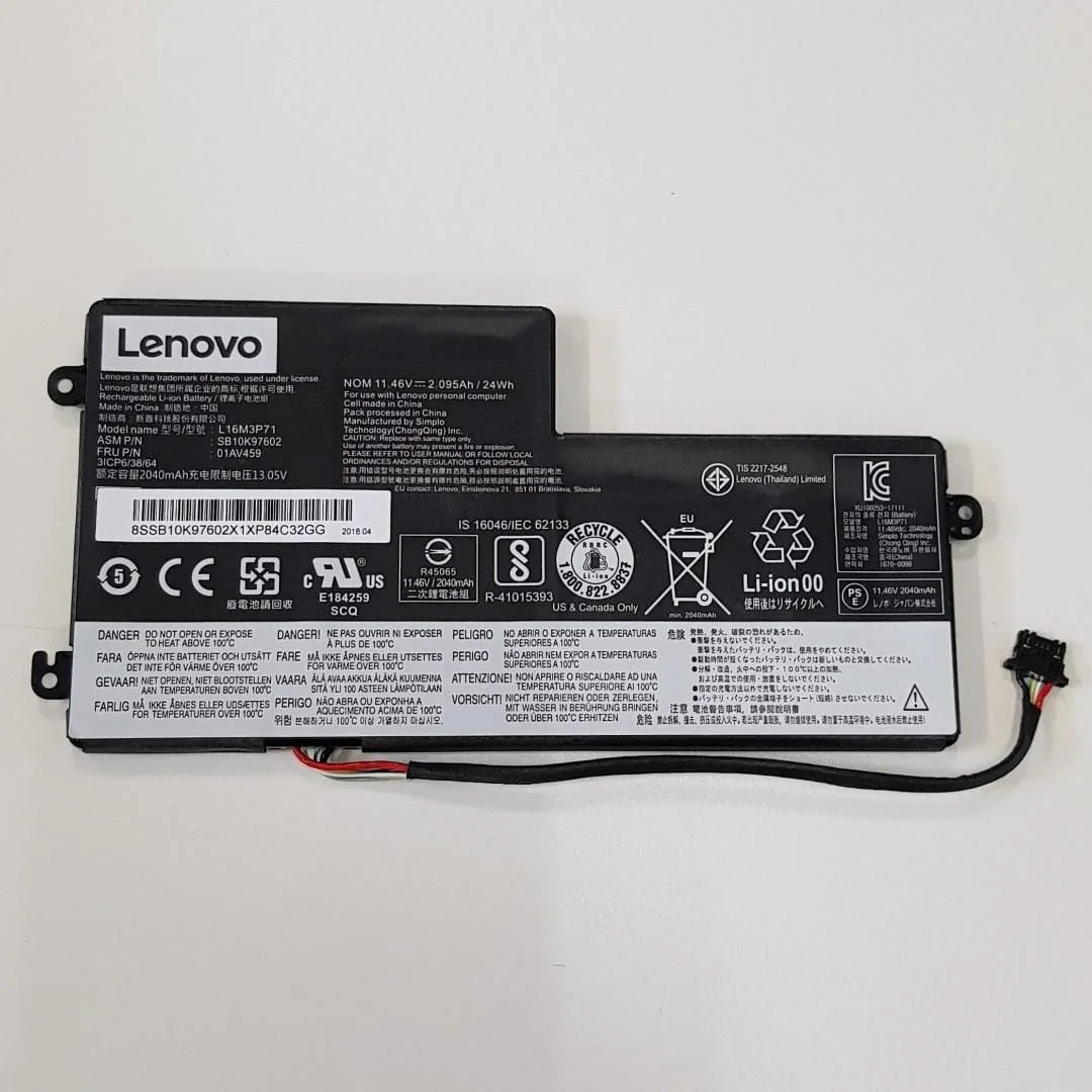 Lenovo ThinkPad T440 T440S T450 T450S T460 X240 X240S X250 Series Internal 45N1111 45N1112 45N1113 01AV459 45N1109 45N1108 45N1773 Internal Original Genuine Lenovo Battery